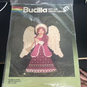 Bucilla Victorian Angel 9" Christmas Treetop Ornament Kit 61040 NEW Cross Stitch